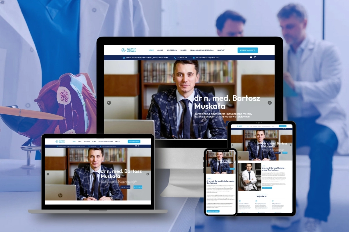 Mockup strony Bartoszmuskala.pl
