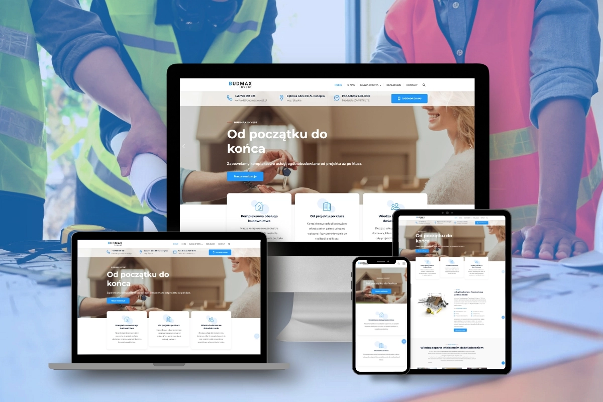 Mockup strony Budmaxinvest.pl