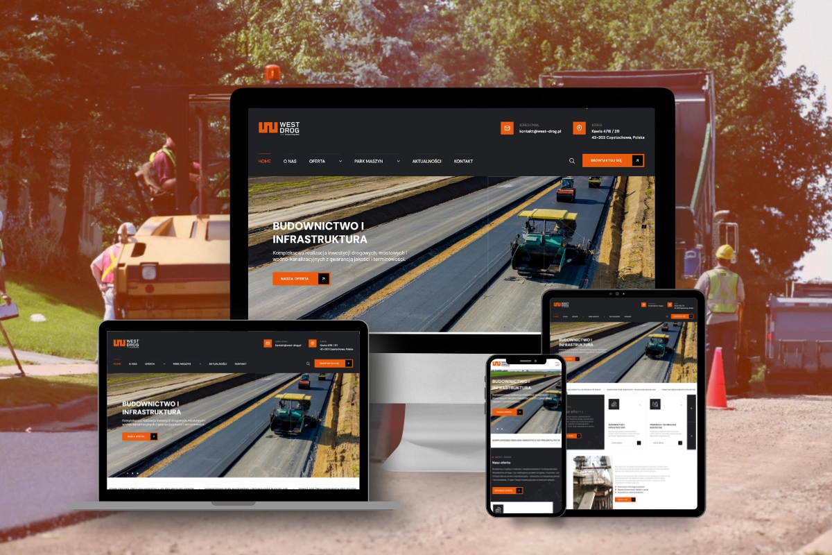 Mockup strony West-drog.pl