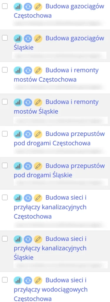 słowa kluczowe budownictwo inżynieryjne