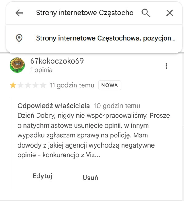kolejna negatywna ocena
